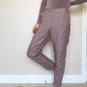 J Jill Taupe Linen Straight leg Casual Pants Small